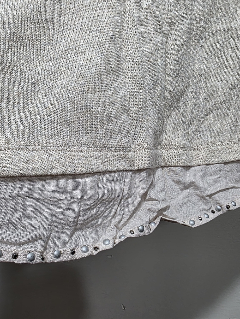 NWT! Maurices XL Cream Studded Rhinestone Embellished Layered Hem Top✨ - Picture 5 of 7